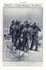 Mexican Revolutionaries Carrying a Wounded Man from the Field, 1914